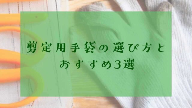 剪定用手袋の選び方