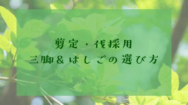 剪定・伐採用三脚とはしご
