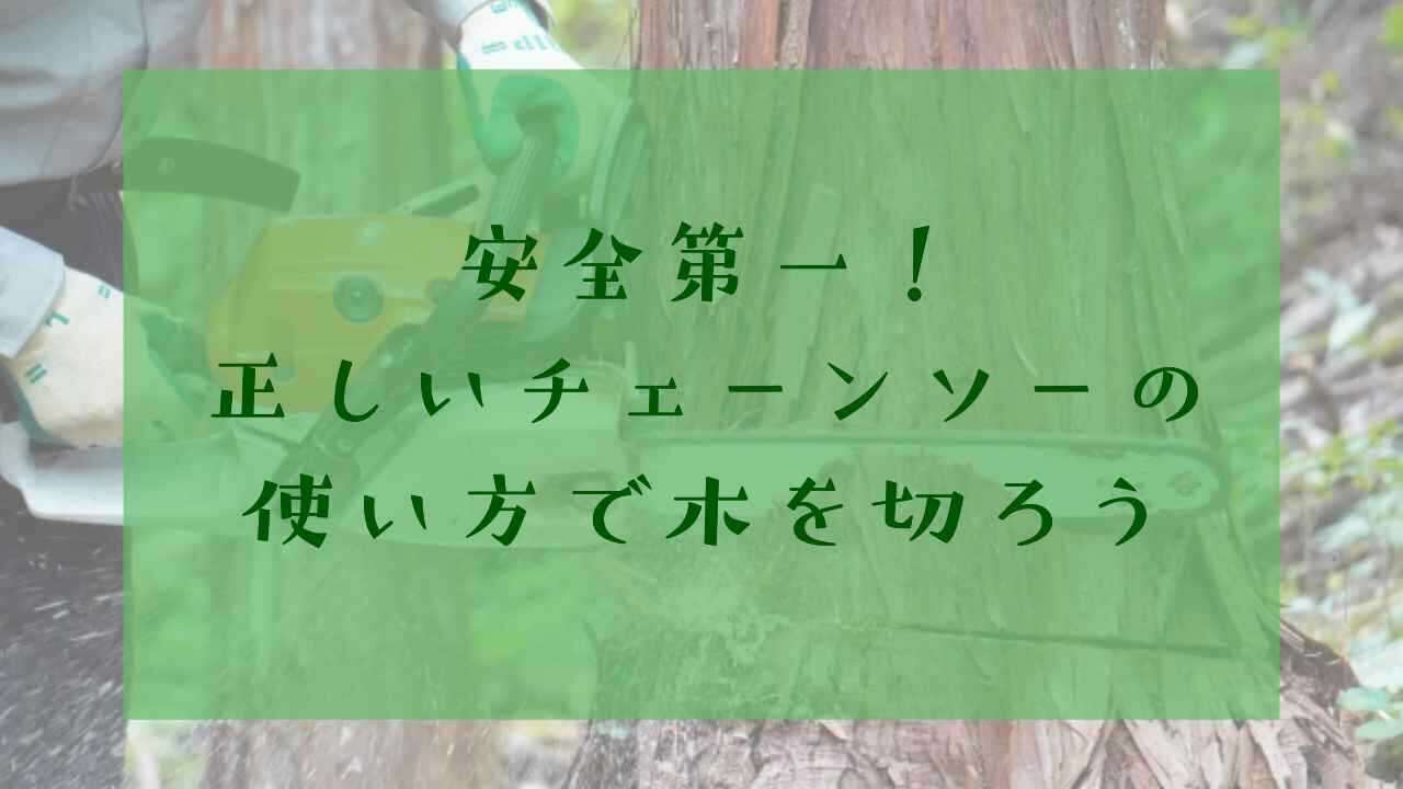 アイキャッチチェーンソー木の切り方