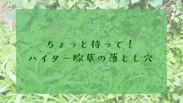 アイキャッチハイター除草